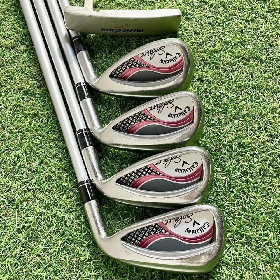 Ladies Callaway Solaire Club Set 1W 5W 6H 7i 9i Pw Sw PT 8pc RH Women Graphite - Image 4 of 4