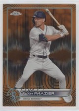 2022 Topps Chrome Sonic Orange & Black Pulse Refractor 11/25 Adam Frazier 7m3