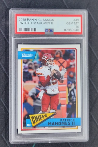 2018 Panini Classics Patrick Mahomes II Chiefs PSA 10