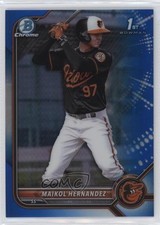 2022 Bowman Chrome Prospects Blue Refractor 5/150 Maikol Hernandez #BCP-155 11oq