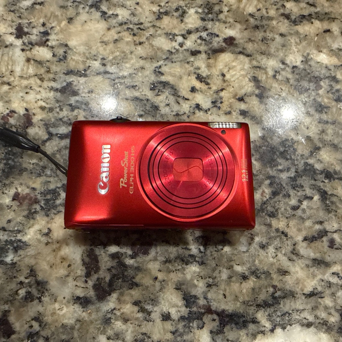 CANON POWERSHOT ELPH 300 HS DIGITAL CAMERA RED BUNDLE (TESTED 