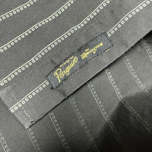 Original Penguin Men’s Long Sleeve Button Down Shirt Gray Stripe Logo Cotton Lg - Picture 3 of 3