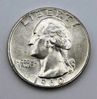 1960 Washington Silver Quarter AU UNC Toned Philadelphia Mint 90%