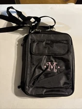 Thirty One Brand Bible Planner Carry Case Bag Monogrammed M Adjustable Strap