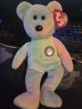 1999 B.b Birthday Bear Rainbow B-day Ty Beanie Baby Retired MWMT 10th Gen