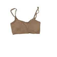 Aerie Superchill Ribbed Tan Seamless Scoop Bralette Padded Size M