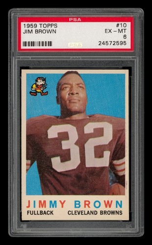 1959 Topps Set-Break # 10 Jim Brown PSA 6 EX-MT