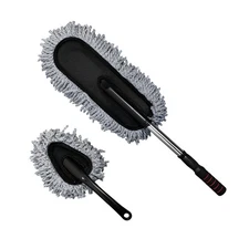 2 PCS Microfiber Car Duster, Scratch Free Auto Exterior Interior Large Gray