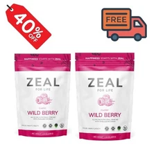 Zeal for Life Wild Berry Classic Energy Health Drink - 2 Pack FreeShip