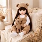 Nora - Poupée reborn toddler cheveux longs et tenue beige intemporelle 🤎