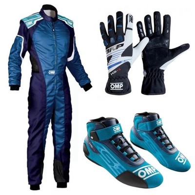 OMP Go Kart Racing CIK FIA Level 2 Approved Suit with Gloves & Boots All Sizes