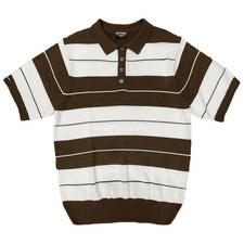Charlie Brown Shirt Short Sleeve Polo 4XL-Brown White