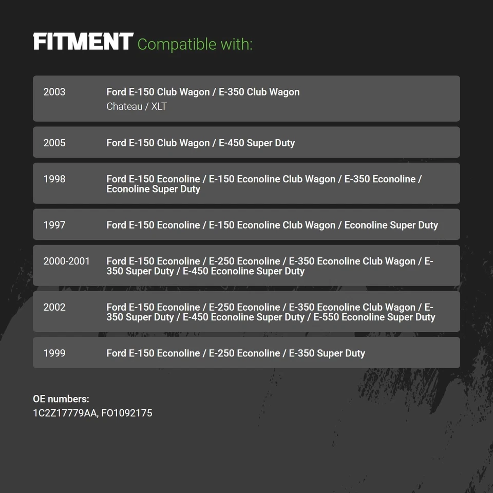 Bumper Stone Deflector For Ford E-250 03-07 Front Center Upper Standard Line Foto 3 de 4