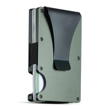 The Ridge Style Titanium Wallet with RFID Blocking Card Slots, Money Clip