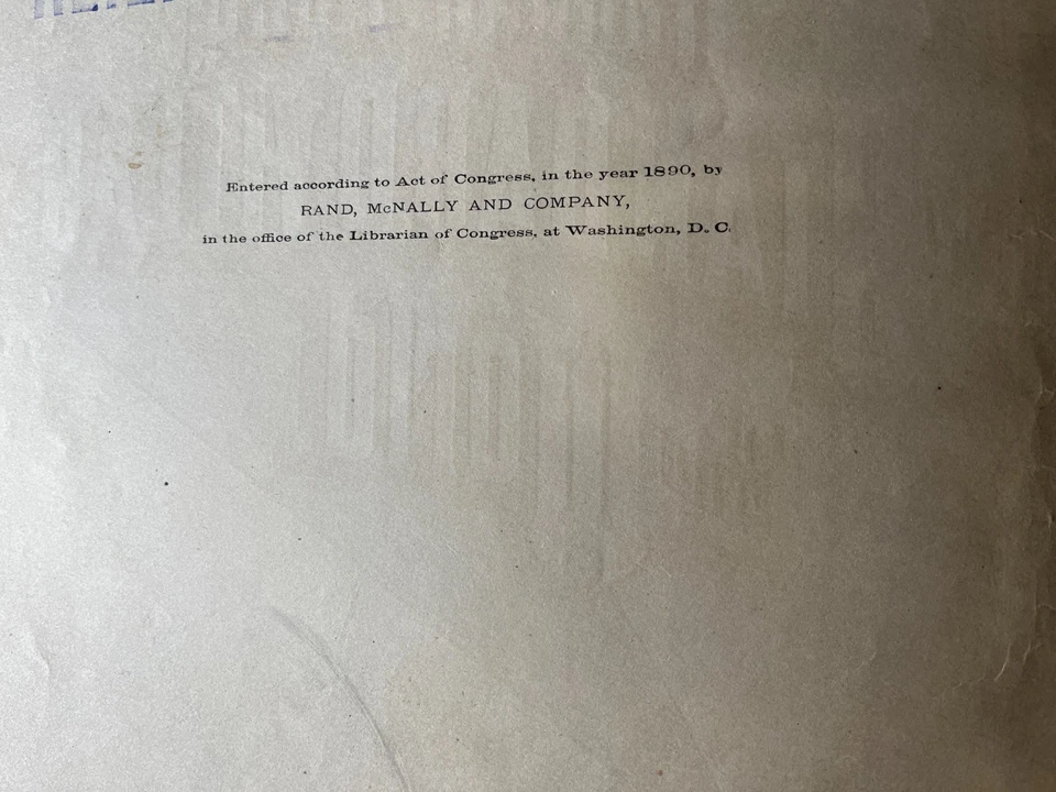 1890 2-Piece VIRGINIA / WEST VIRGINIA Map Fm Rand-McNally Atlas SEE PICs/DESCRIP - Image 4 of 4