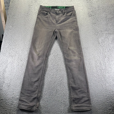 Levi's 511 Jeans Boys 20 Gray Cotton Denim Straight Leg Faded Stretch Workwear
