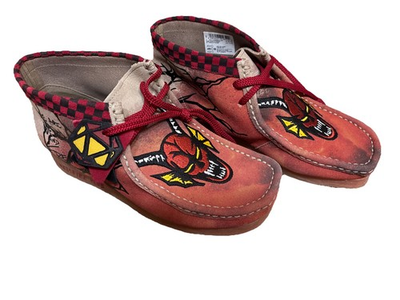 #ad Rare Mens Clarks Wallabees Stranger Things HellFire Club Exclusive Size 7 1 2 $150.00