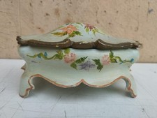 ANTICO COFANETTO PORTAGIOIE VENEZIANO IN LEGNO DIPINTO A MANO INTERNO IN VELLUTO