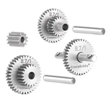 Transmission Gear Set Stainless Steel High Speed Diff Gear for Traxxas TRX4M TRX