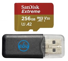 SanDisk Extreme MicroSDXC U3 V30 A2 256GB Memory Card Works with GoPro Action...