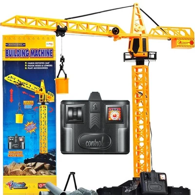 Malplay Ferngesteuerter Turmkran mit Funktionen 55cm Baufahrzeug Großer Baukran  - Bild 1 von 4