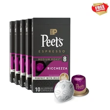 Medium Roast Espresso Capsules, Compatible with Nespresso  Machine - Ricchezz...