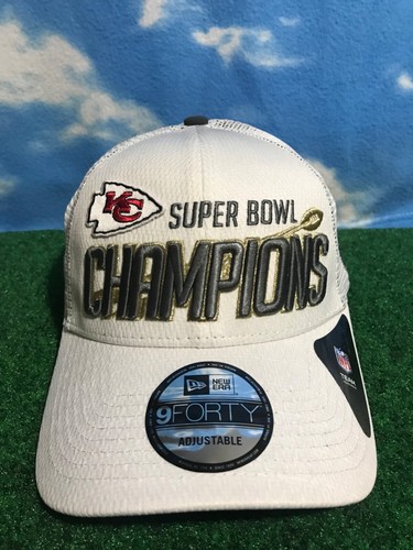 Kansas City Chiefs Hat Super Bowl Champions LIV 100 years New Era 9FORTY Cap H50 - Picture 3 of 10