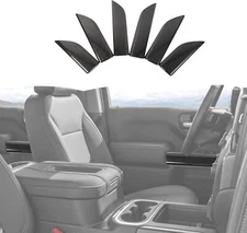 Carbon Fiber Inner Door Handle Panel Cover Trim For Chevy Silverado SIERRA 2019+