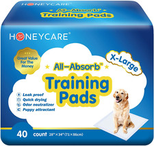 All Absorb 40 Count Training Pads Dog Puppy Pet Pee Wee Absorbent 28x34 X-Large