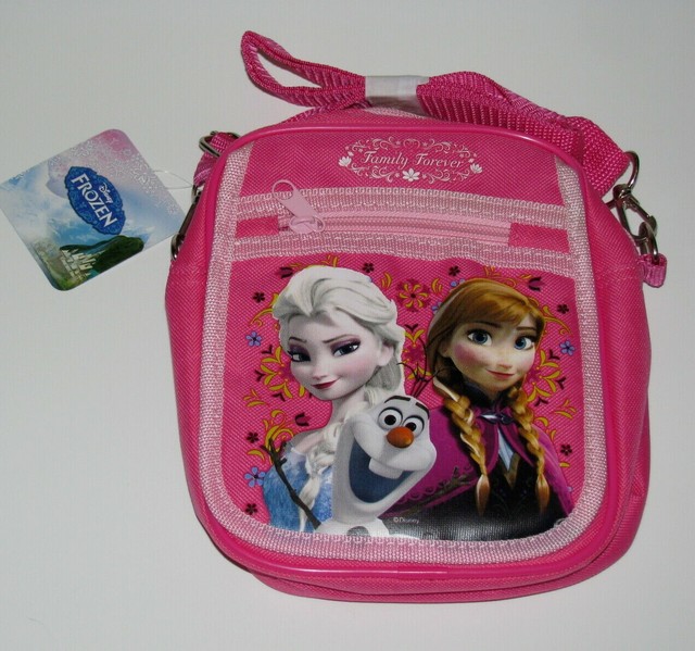 CUTE! "FROZEN" ZIPPERED SHOULDER TOTE BAG CROSSBODY BAG ELSA & ANNA