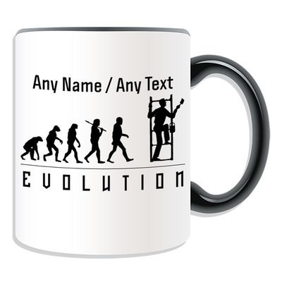 Personalisiertes Geschenk Maler Becher Geldbox Tasse Evolution Design Name Arbeiter Mitarbeiter