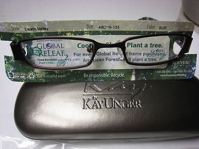 GLOBAL RELEAF  EYEGLASS FRAMES Style DEATH VALLEY BURGUNDY  48-19-135 W/ GLOBAL