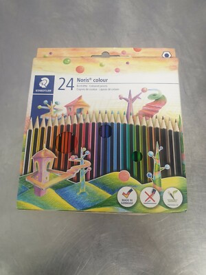 Staedtler Noris 185 verschiedene Farbstifte Schulstifte 24 Stück (M)