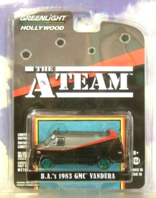 1/64 GREENLIGHT 1983 GMC VANDURA VAN ''THE A-TEAM'' TV SERIES RARE CHASE MODEL!