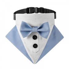Dog Bowtie Bandana Adjustable Formal Dog Tuxedo Collar with Bow Tie Pet Bowti...
