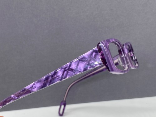 Anne Valentin Eyeglasses Frames Woman Lila Eckig Vintage Karo Cat Eye Yelen - Picture 15 of 17