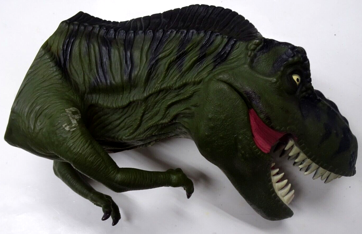 Vintage 1996 USC Amblin Jurassic Park T Rex Hand Puppet Vinyl