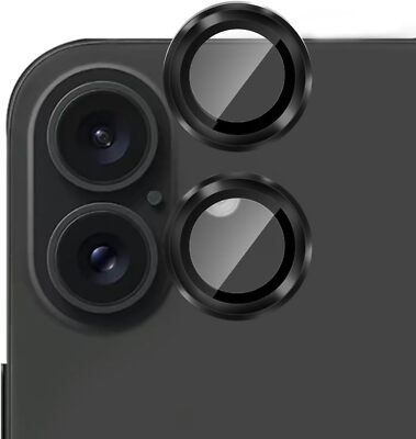 For iPhone 16 Plus Camera Lens  Protector Metal Ring Tempered  Glass  Wholesale