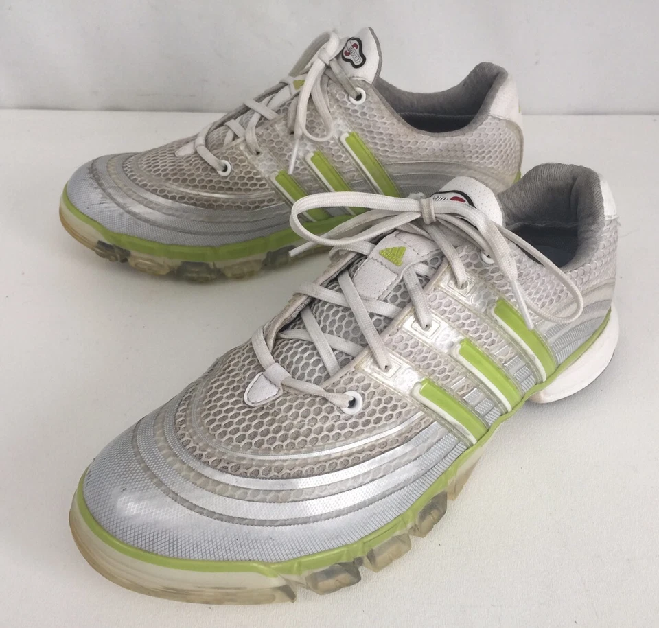 Туфли для гольфа мужские Adidas Powerband шасси серебристые и зеленые размер 8,5 - Изображение 3 из 4