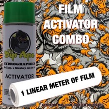 HYDROGRAPHIC FILM COMBO FIGHTING TIGERS ANIMAL DIP APE ACTIVATOR WATER TRANSFER