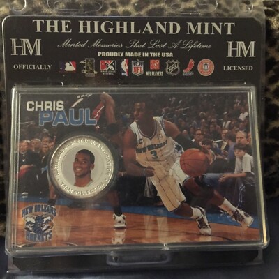 NEW Vintage Chris Pau New Orleans Highland Mint silver plate+coin. LE 5000