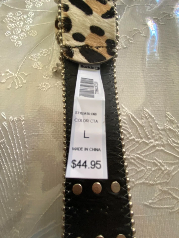 Cinto popular estilo leopardo manchado por fivela - Imagem 3 de 4