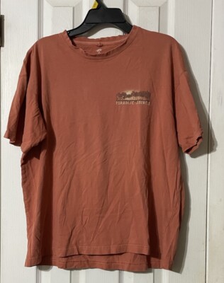 Paradise Shores T Shirt Adult Large Orange Short Sleeve Florida Keys Graphic