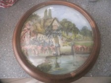 VINTAGE BARBOLA SIGNED PRINT IN OVAL FRAME