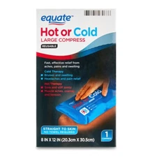 Equate Reusable Hot or Cold Large Compress, 8"x12", 1 Count,Father's Day