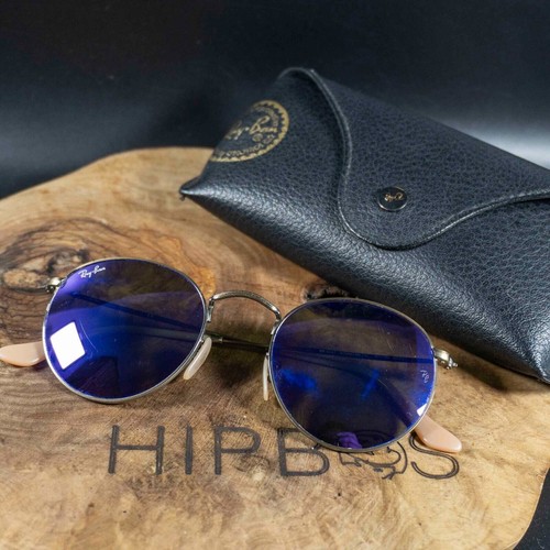 Ray-Ban Authentic Sunglasses RB3447 167/1M Round Metal Green Lenses Authentic - Picture 1 of 11