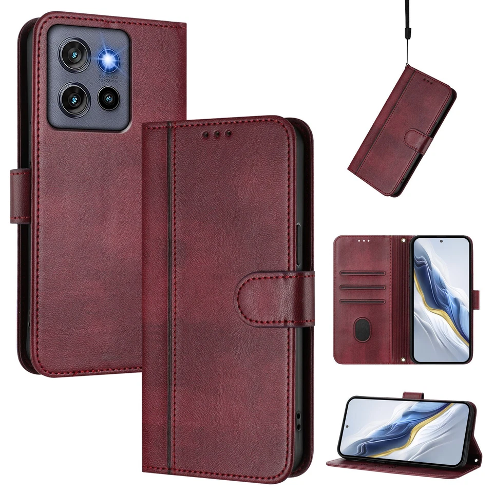 For Motorola Moto G 5G Stylus Edge Play 5G 2025 PU Leather Flip Wallet Case - Image 3 of 4