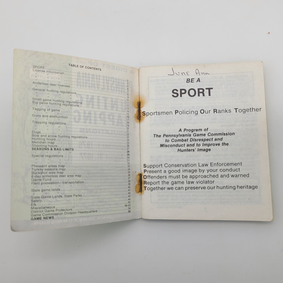 197677 Pennsylvania Hunting Trapping Regulations Hunter Booklet Cover