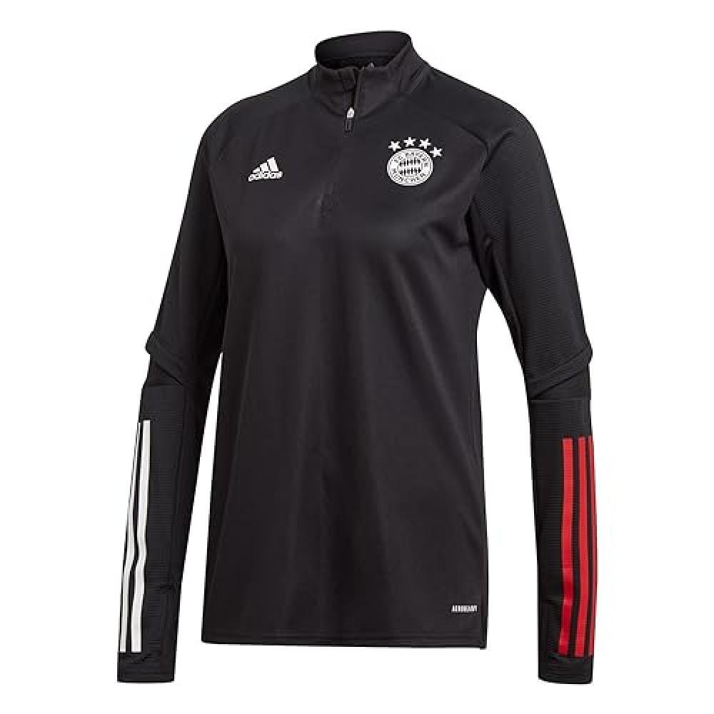(TG. XXL) adidas FCB TR Top W, Felpa Donna, Nero/Rosso, 2XL - NUOVO