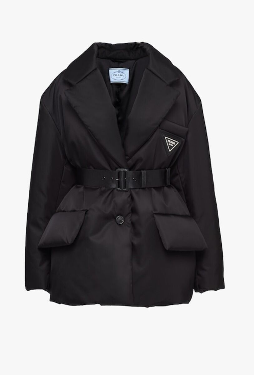 NWT Prada Reissue Nylon Belted Puffer Blazer in Size 38/S NWT Prada Reissue Nylon Belted Puffer Blazer in Size 38/S